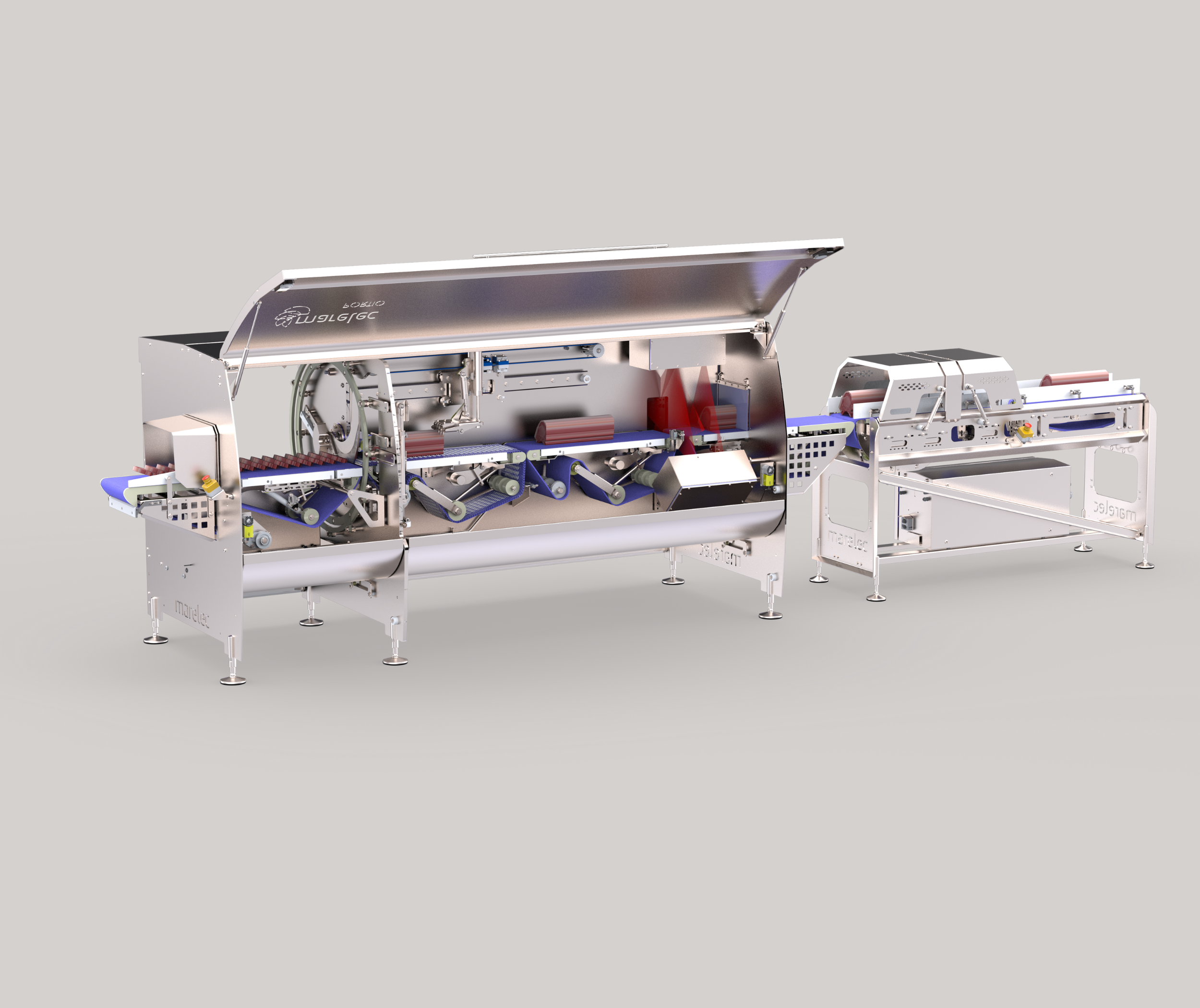 Portion cutter for fixed-weight portions of bone-in pork loins