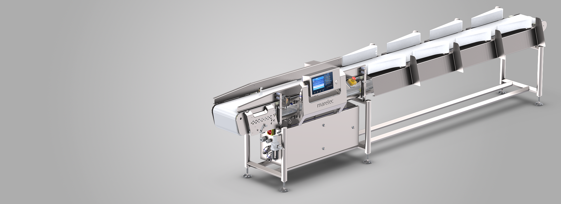Compact grading solution to sort and batch meat products